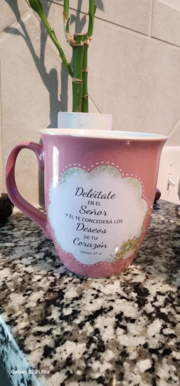 Taza para cafe Deleitate en el señor - Imagen 3